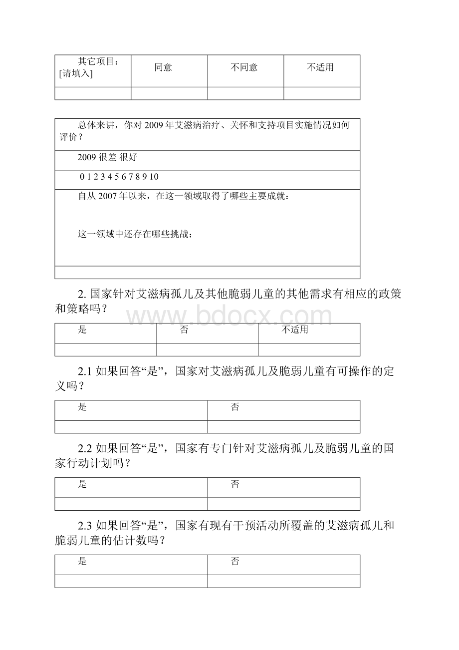 调研报告联合国大会艾滋病特别会议UNGASS《艾滋病承诺宣言》进展报告Word文档下载推荐.docx_第3页