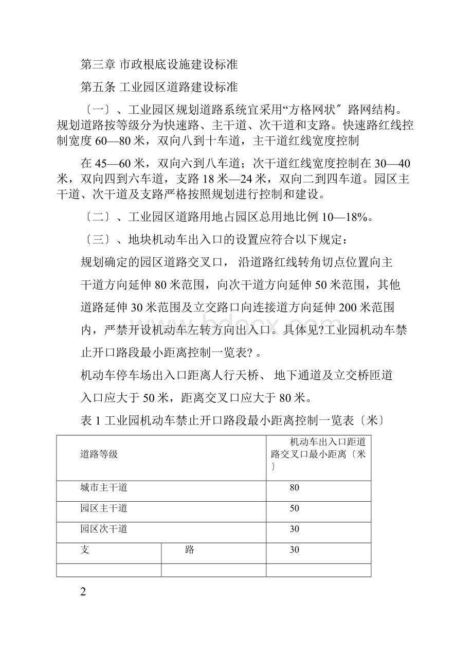 合肥市工业园区市政基础设施规划建设标准Word格式文档下载.docx_第2页