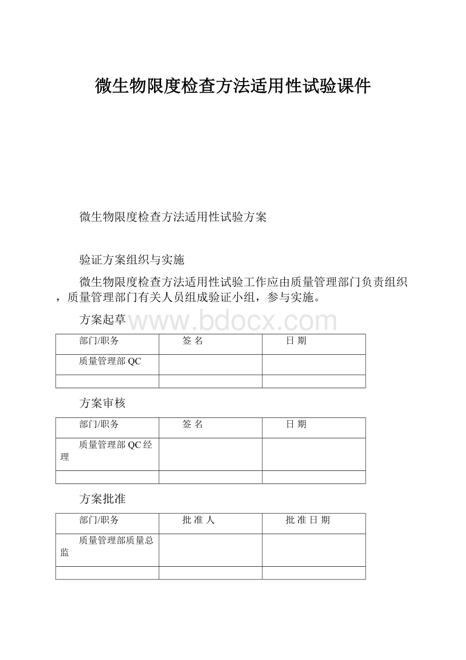 微生物限度检查方法适用性试验课件.docx