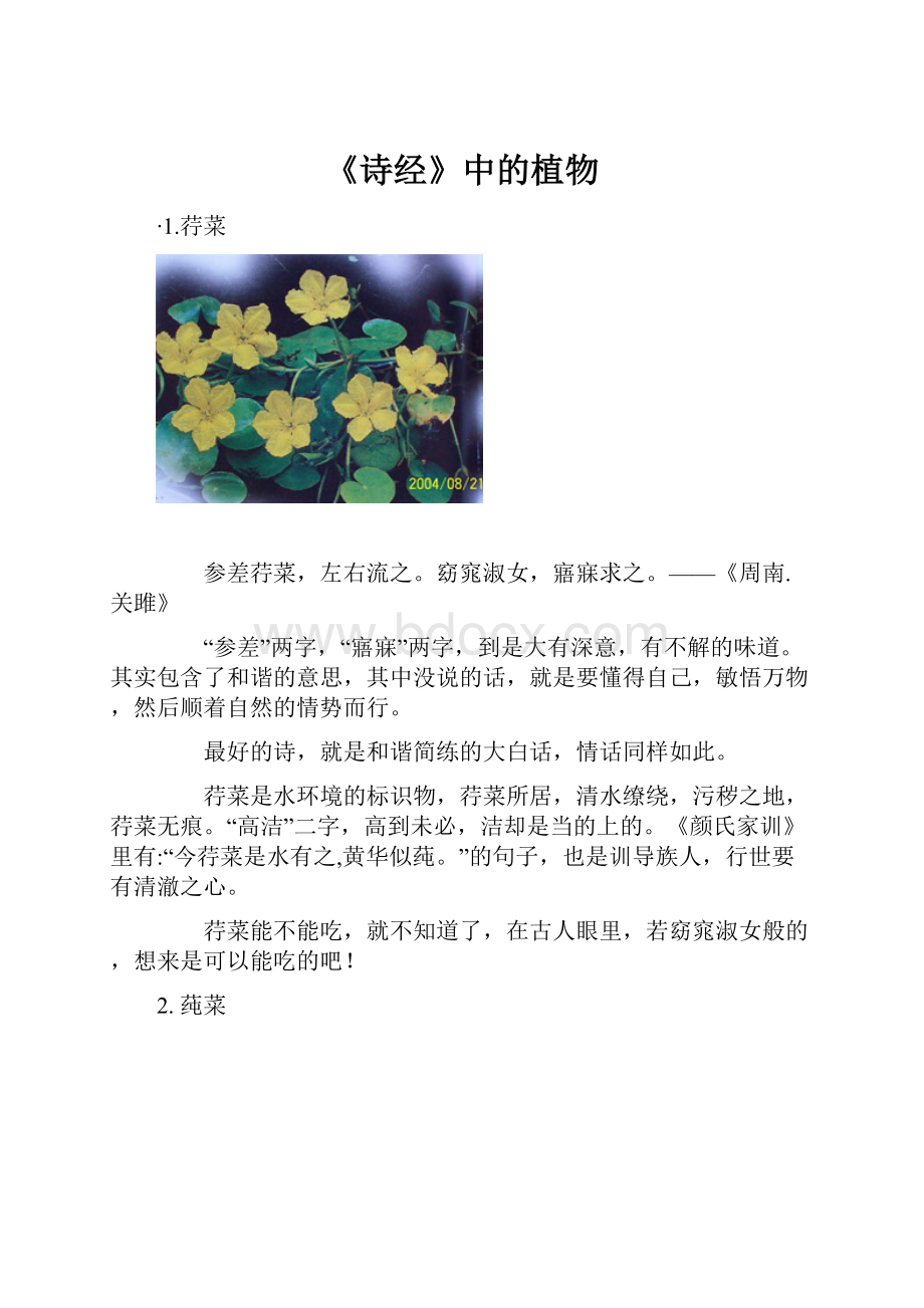 《诗经》中的植物.docx