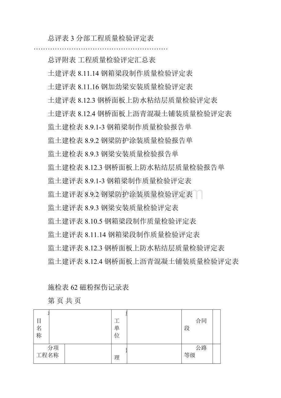 钢结构质量检查资料表格.docx_第2页