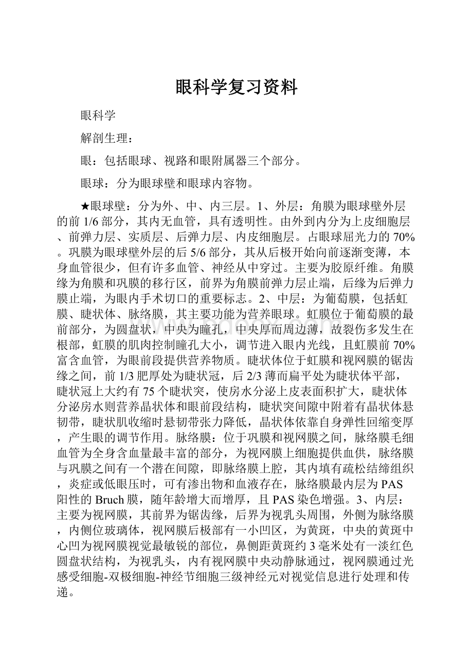 眼科学复习资料Word格式.docx