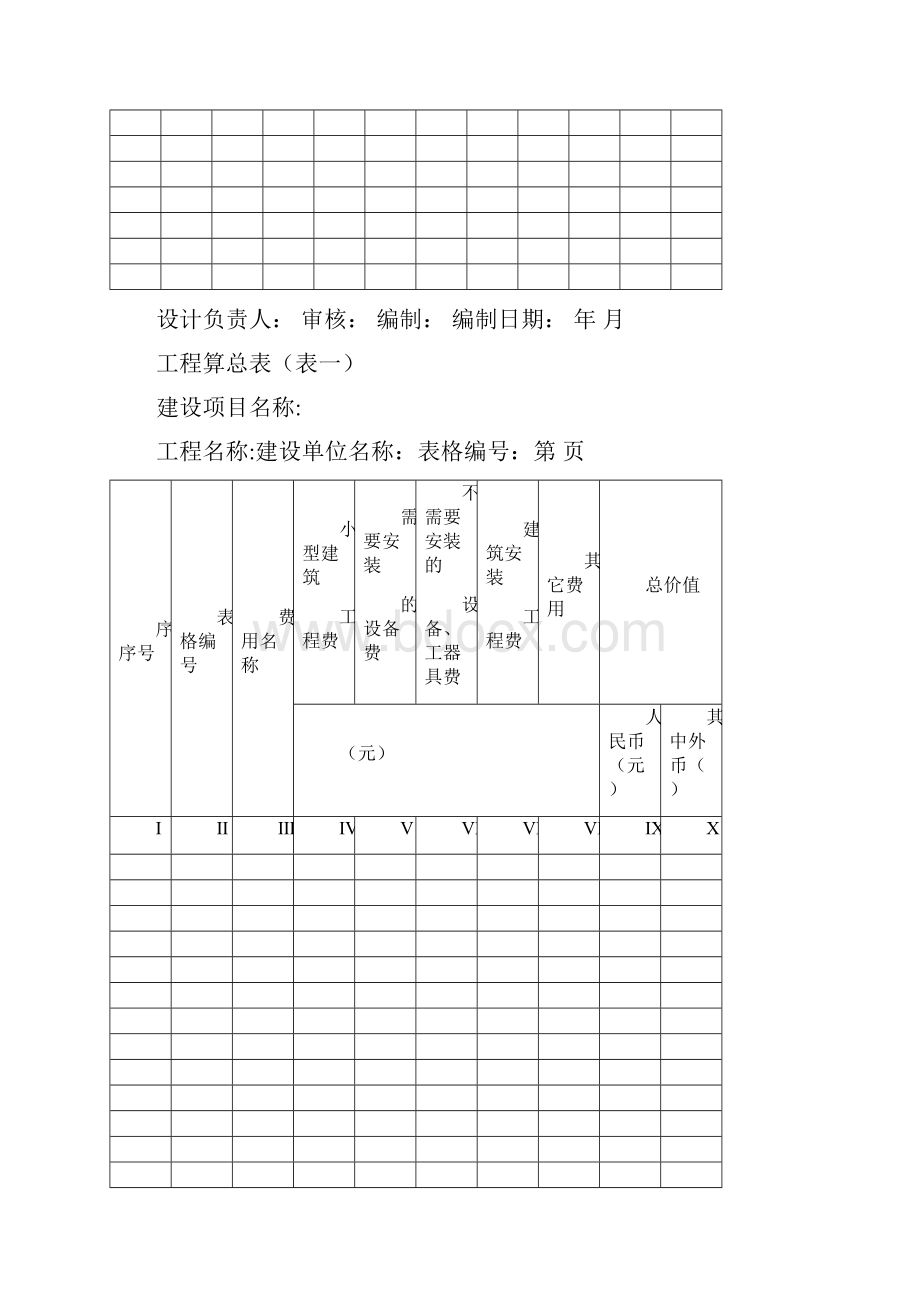 概预算表格全套空之欧阳主创编Word文件下载.docx_第2页