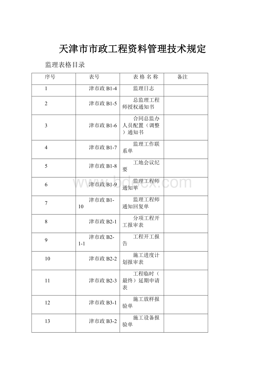 天津市市政工程资料管理技术规定文档格式.docx