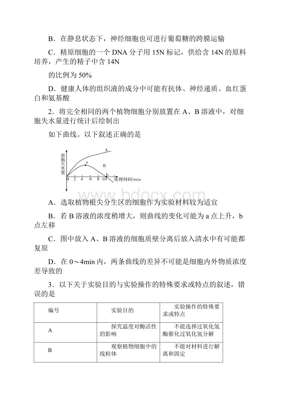 高考理综仿真模拟试题2Word格式.docx_第2页