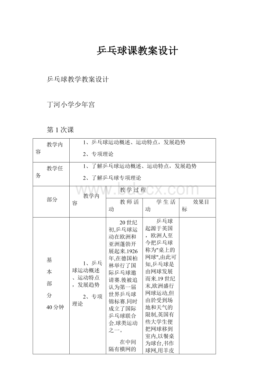 乒乓球课教案设计Word文档下载推荐.docx