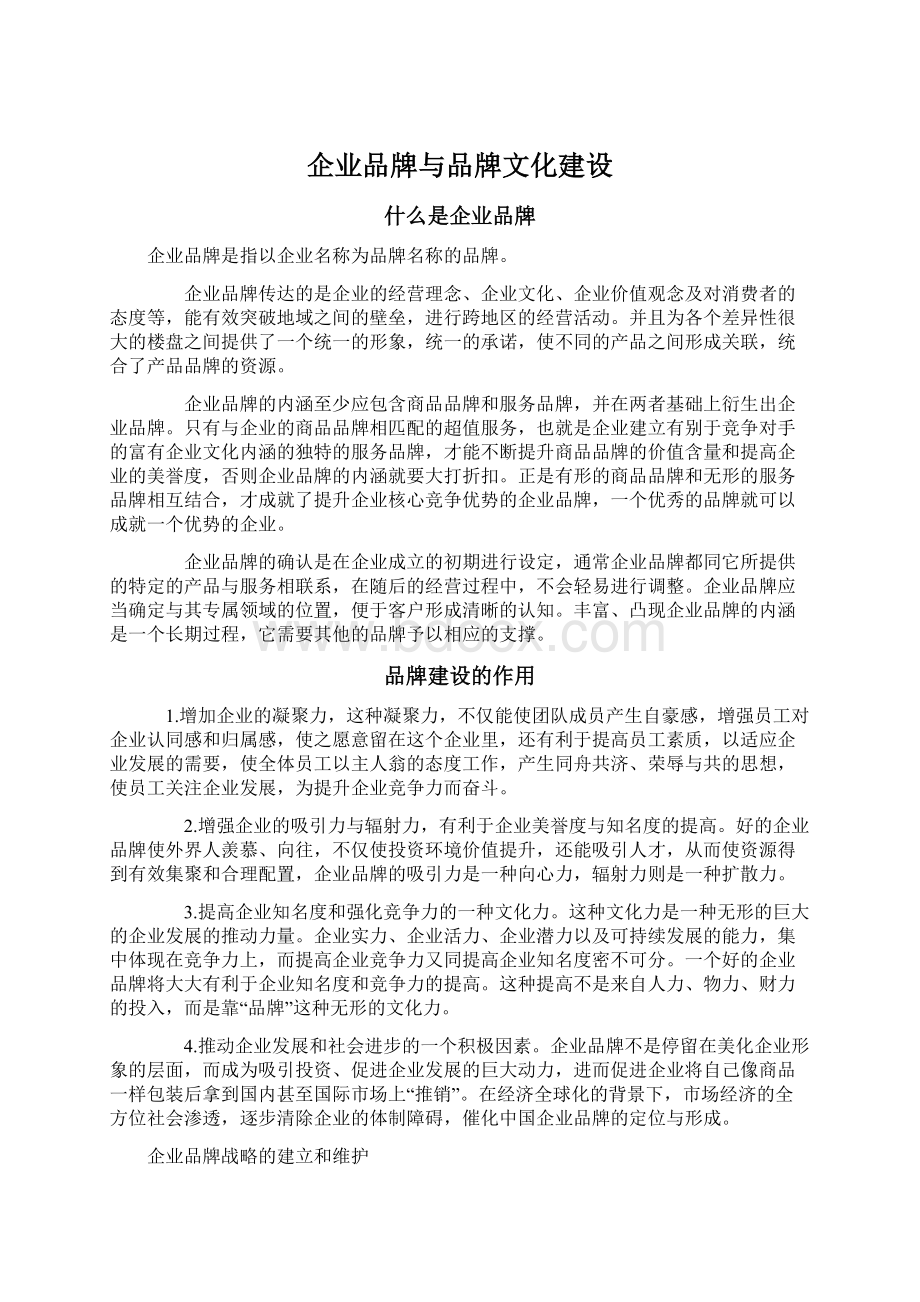 企业品牌与品牌文化建设.docx