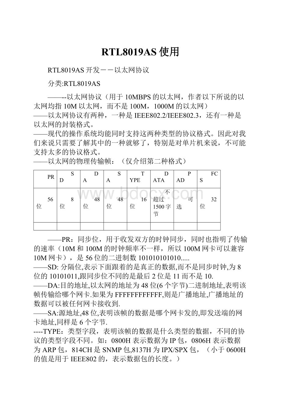 RTL8019AS使用Word文件下载.docx