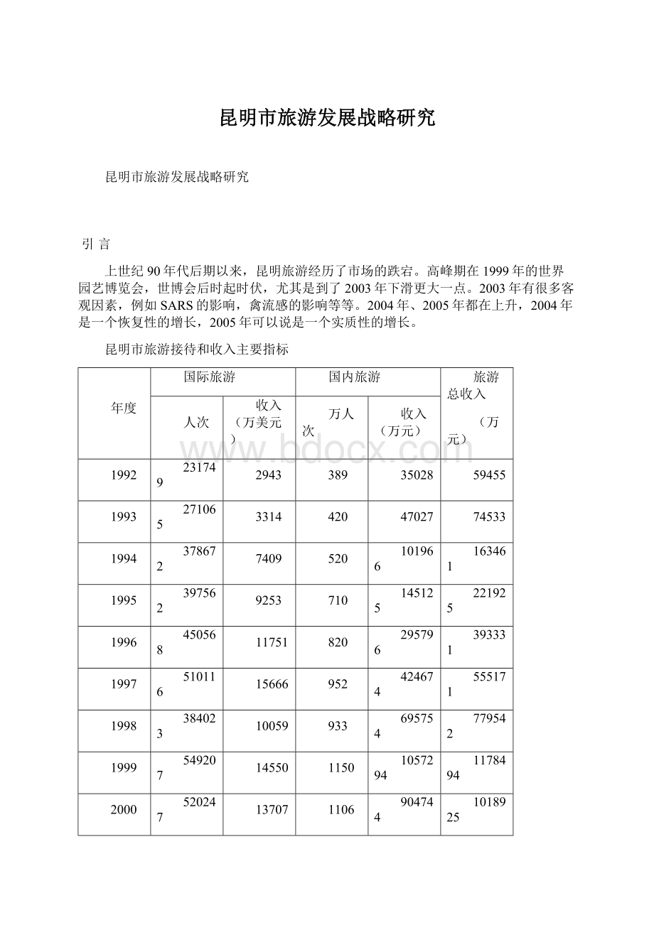 昆明市旅游发展战略研究.docx