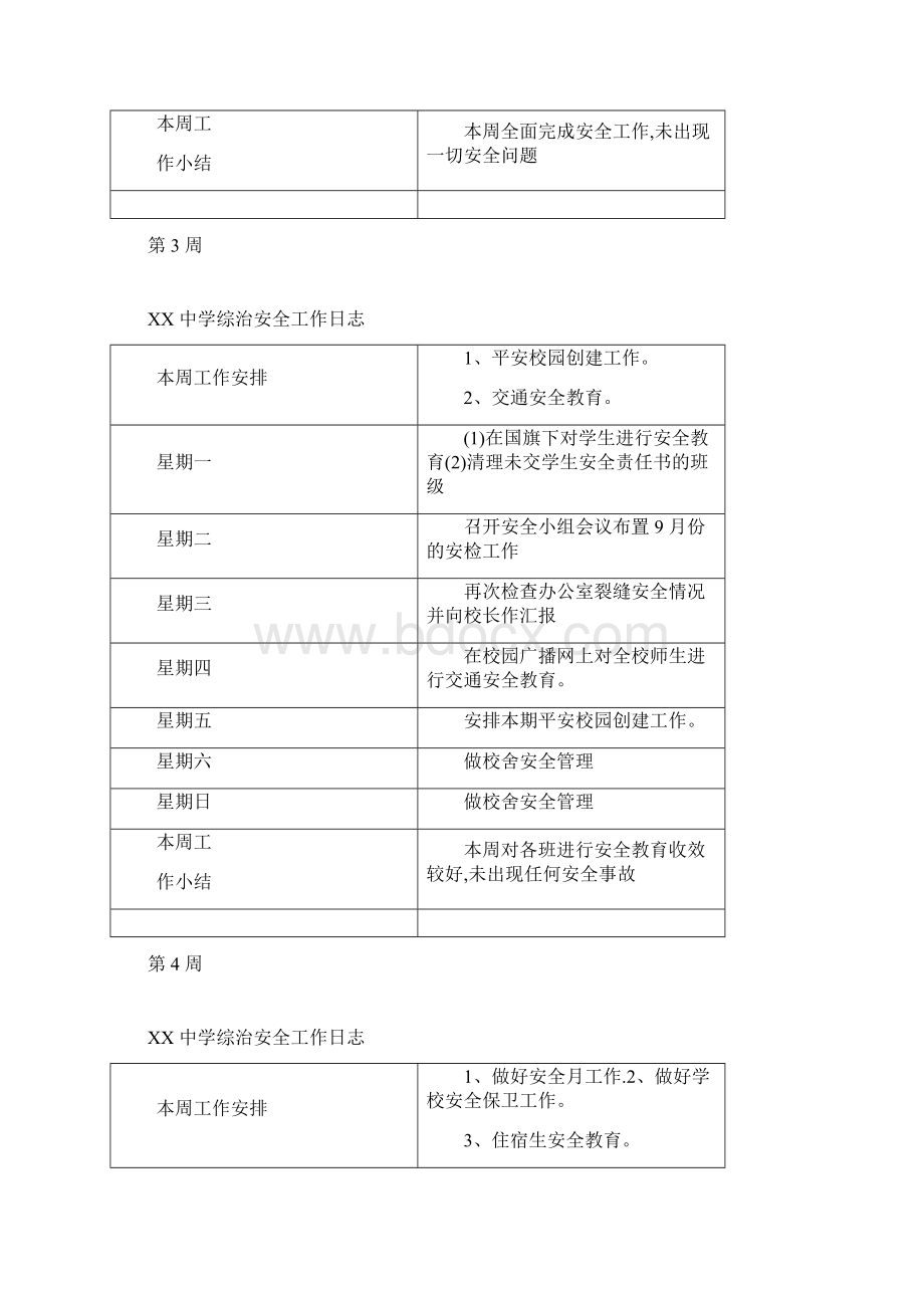 学校安全工作日志Word格式文档下载.docx_第3页