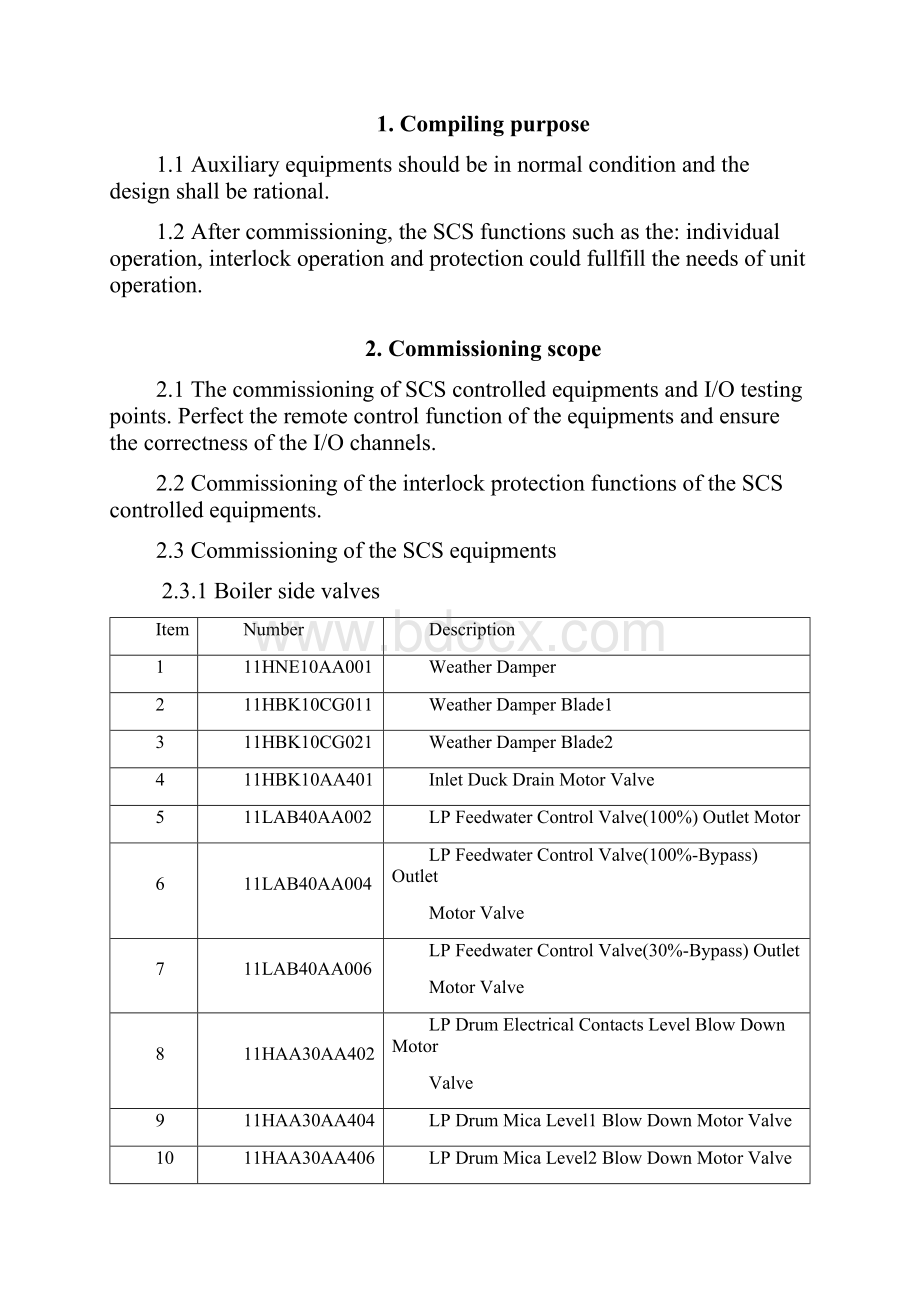 SCS SYSTEM COMMISSIONING PROCEDURE.docx_第2页