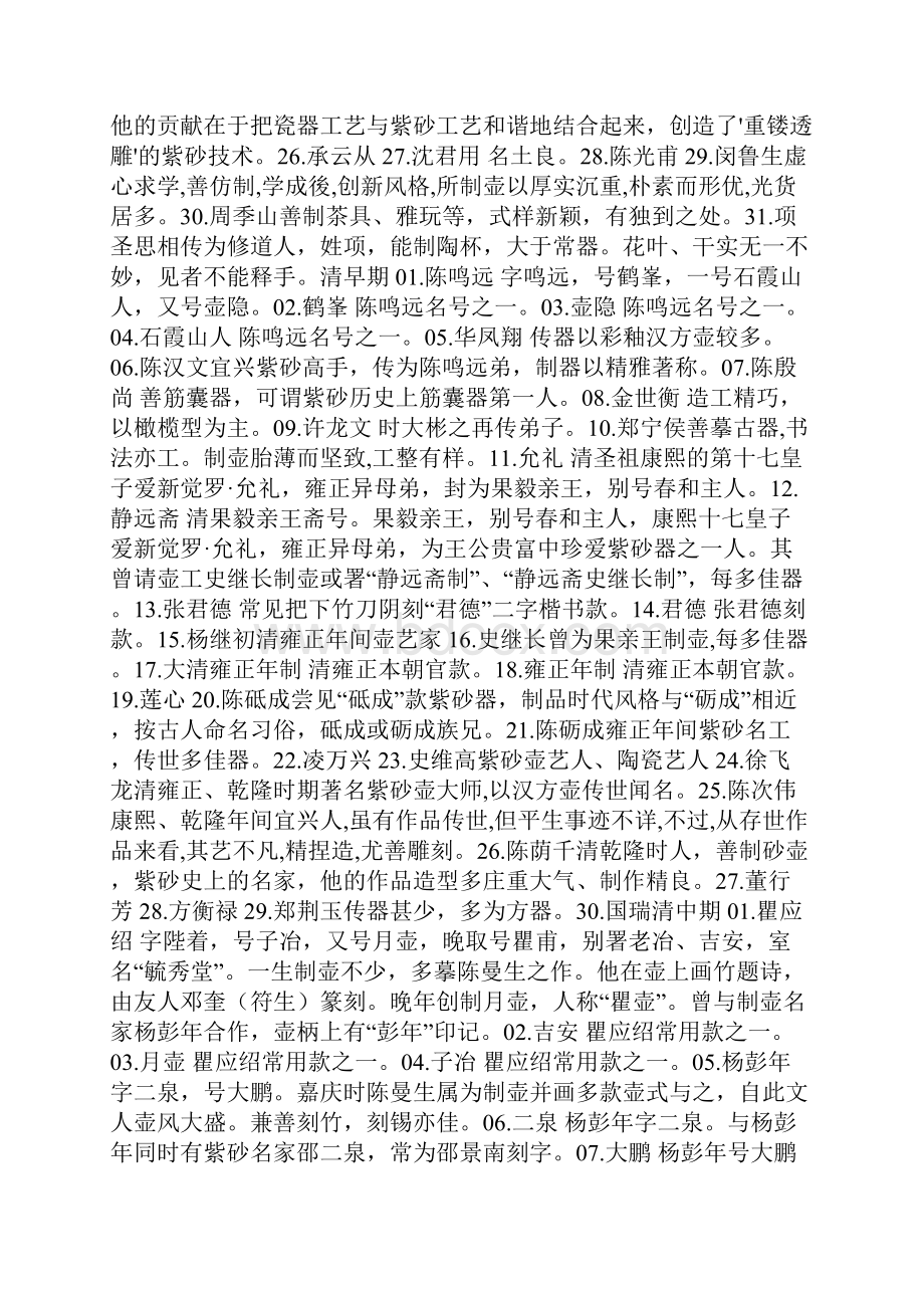 历代紫砂名家款识大全典藏款识年代表.docx_第3页