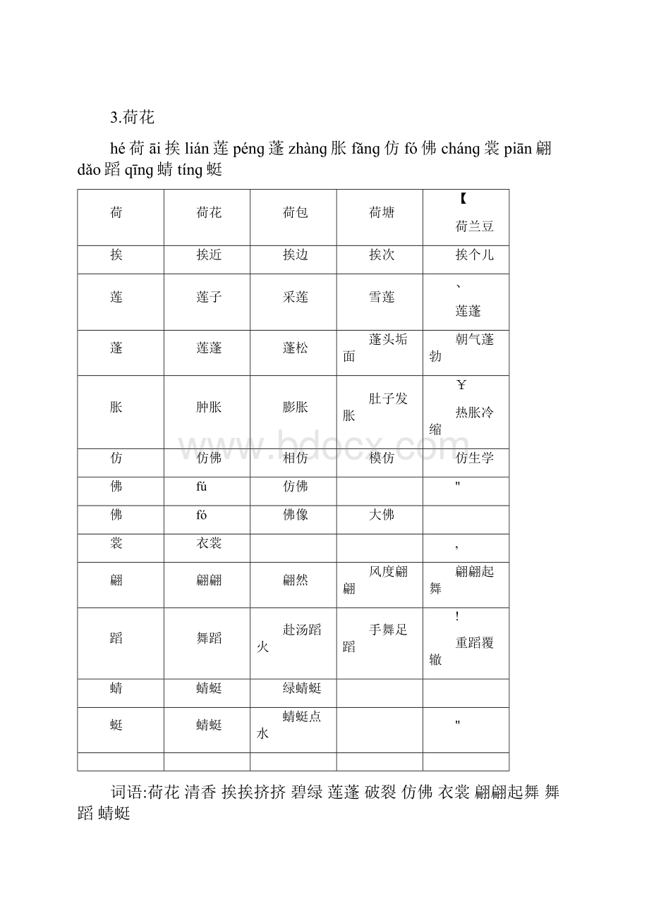 人教版三年级语文下册生字带拼音组词并词语表.docx_第3页