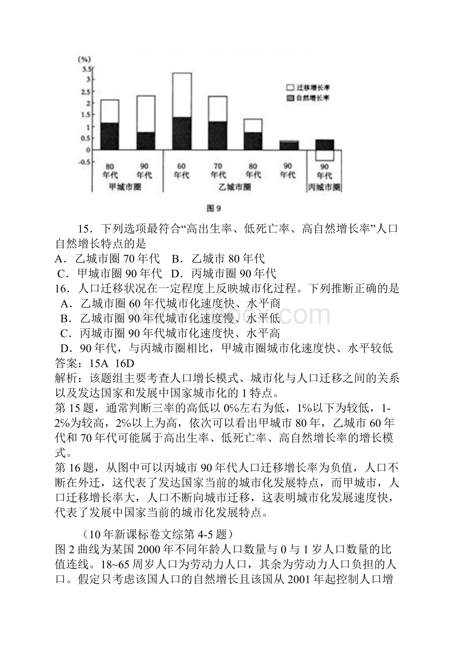 高考地理试题分类汇编04人文地理上.docx_第3页