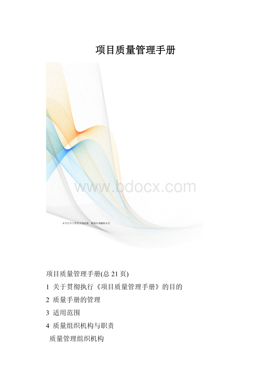 项目质量管理手册.docx