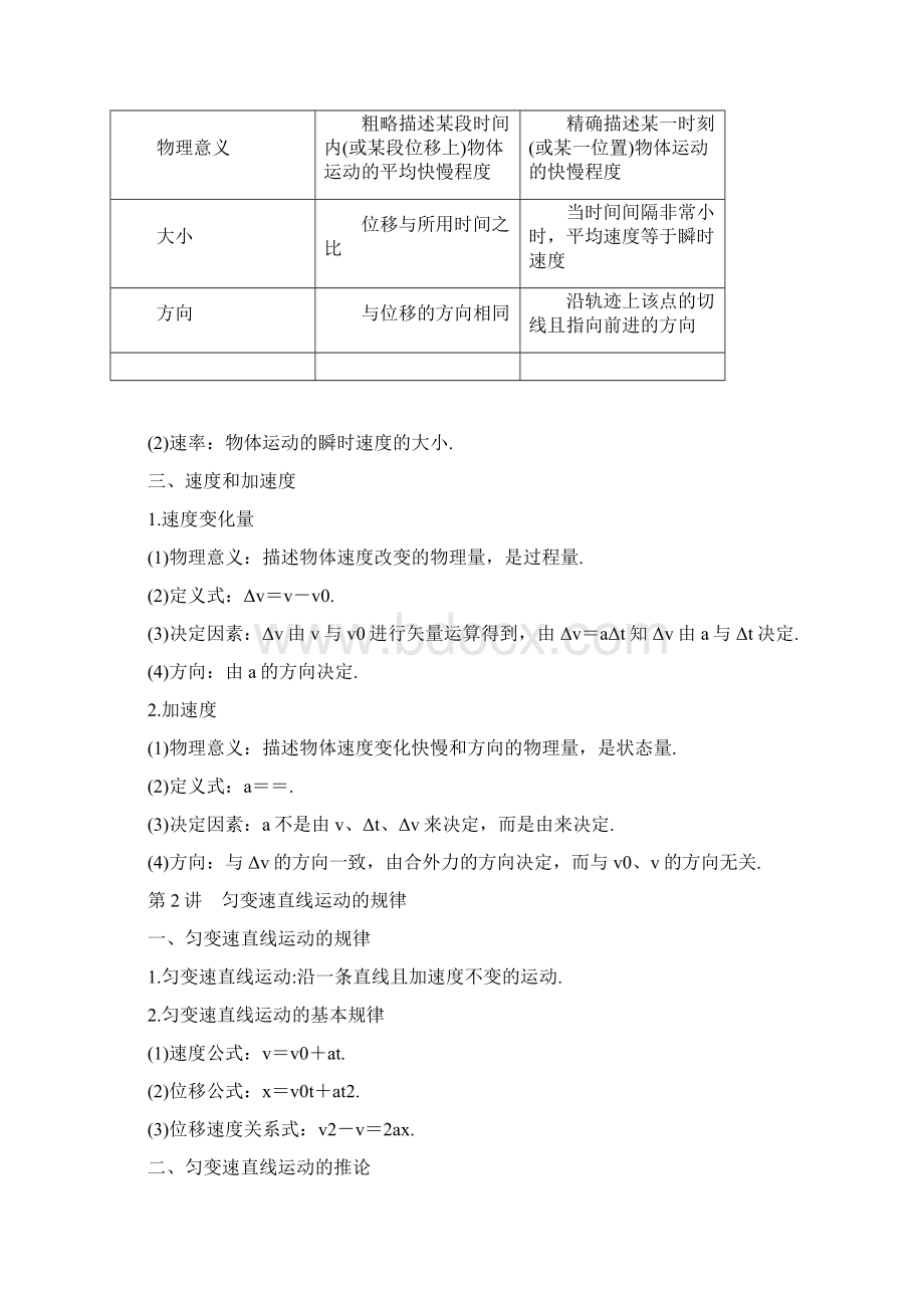 高一物理上学期期末合格考知识点复习计划与资料.docx_第3页