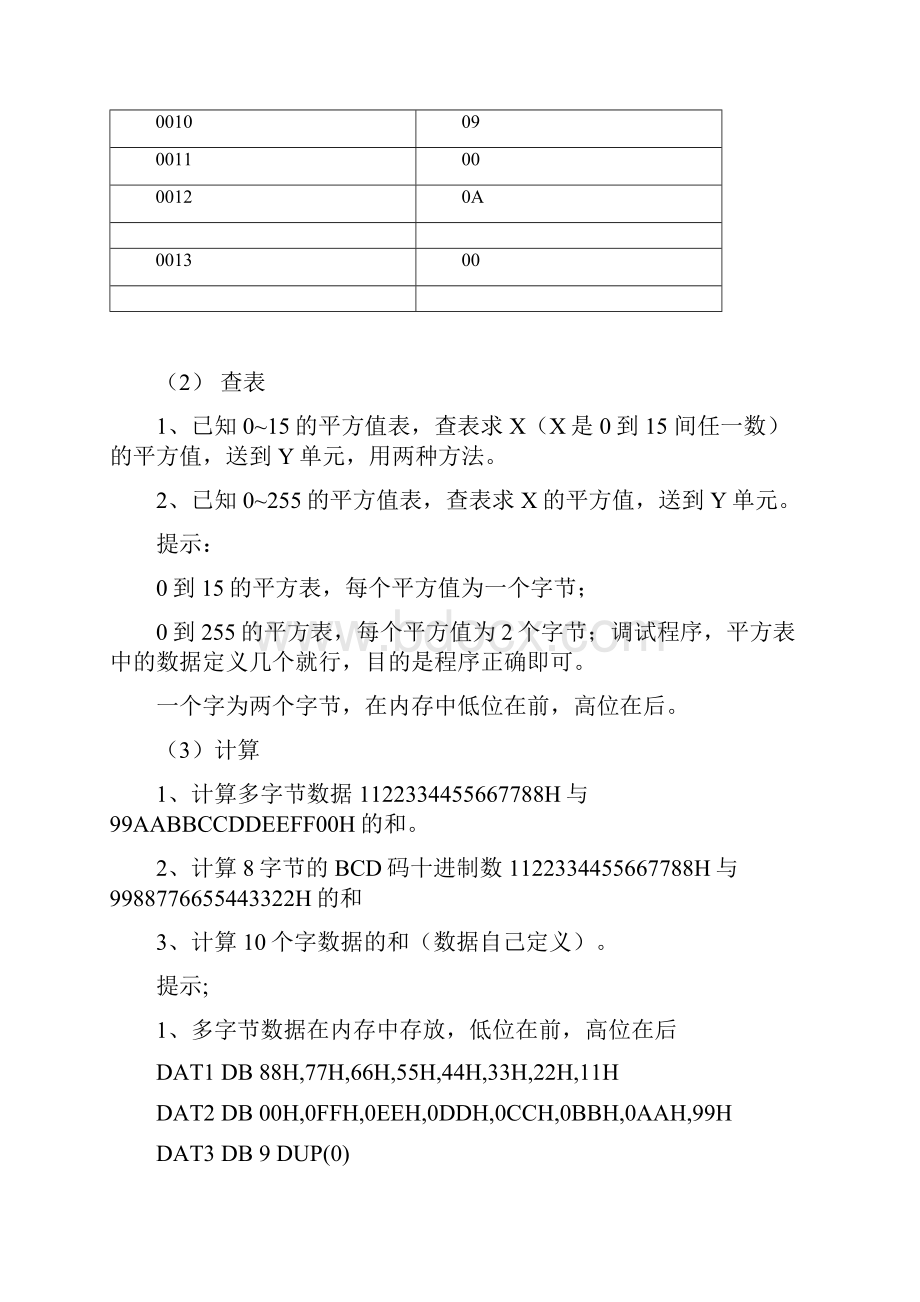 完整版华电微机原理与技术汇编语言题目及答案.docx_第3页