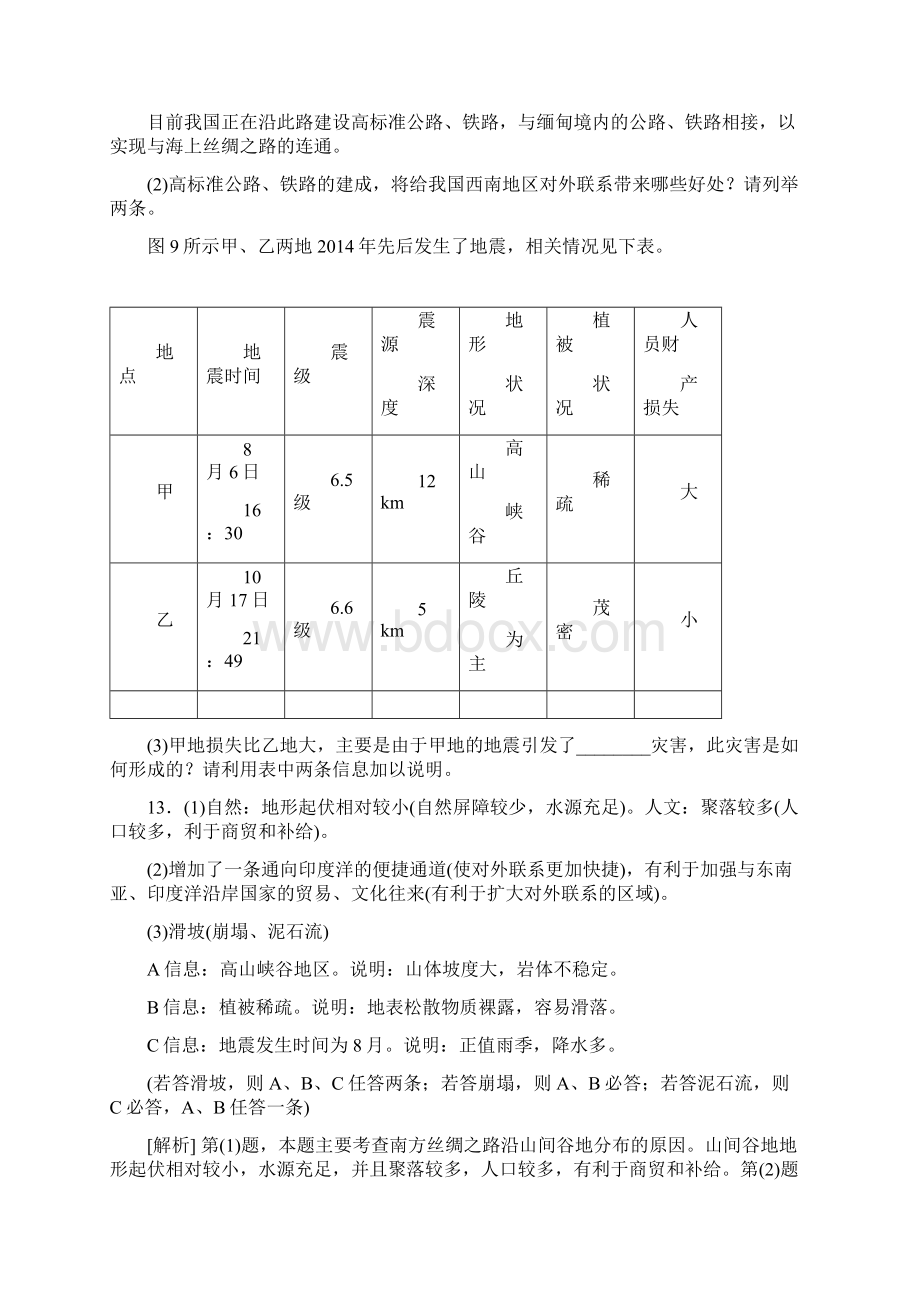 高考地理试题分类汇编 G单元 自然环境对人类活动的影响Word格式.docx_第3页