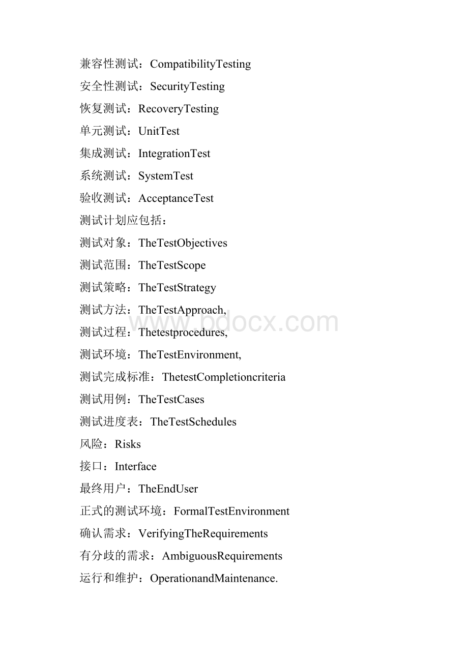 软件测试英语术语+缩写Word下载.docx_第2页