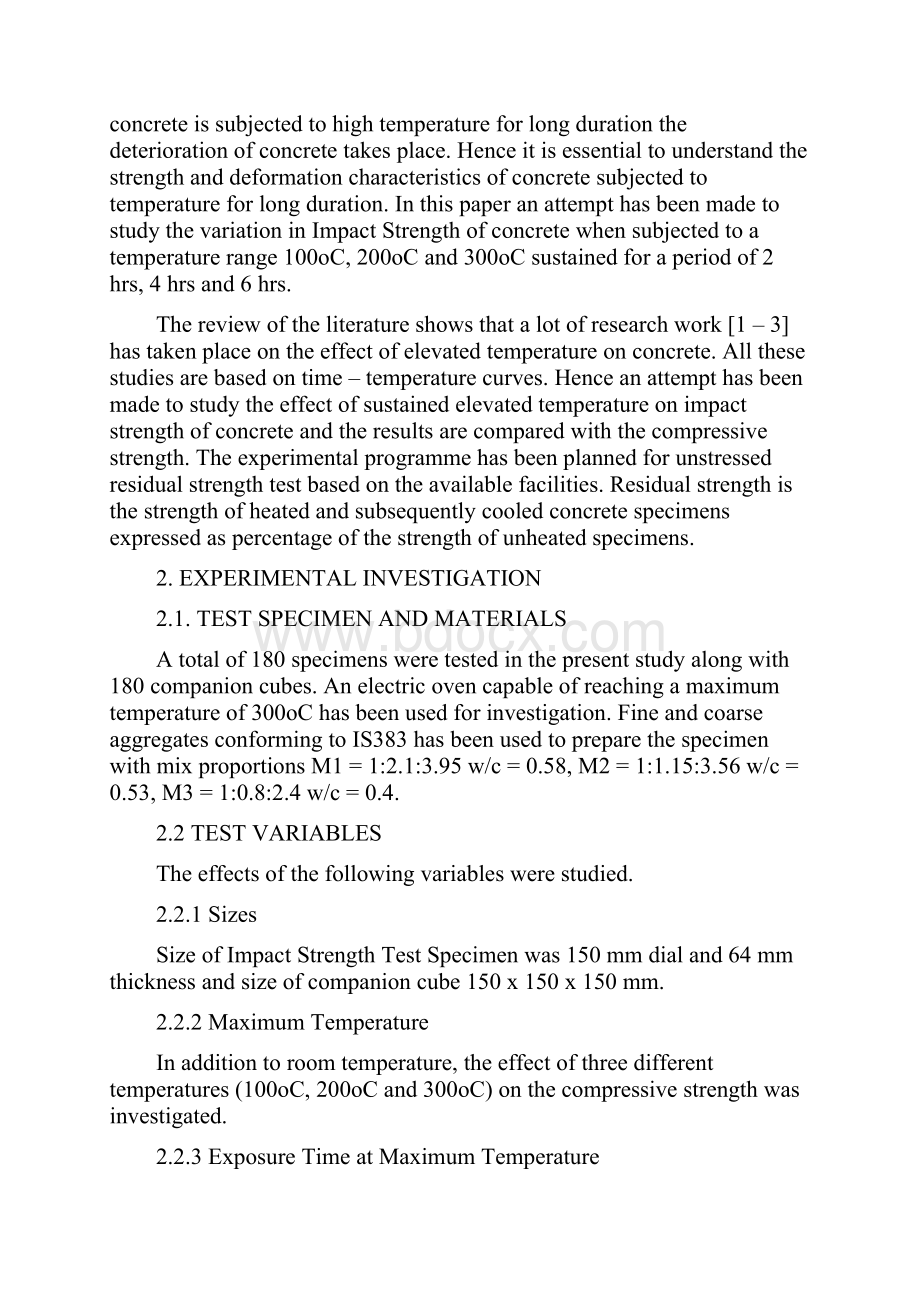 毕业设计中英文翻译混凝土受持续高温影响的强度的研究.docx_第2页