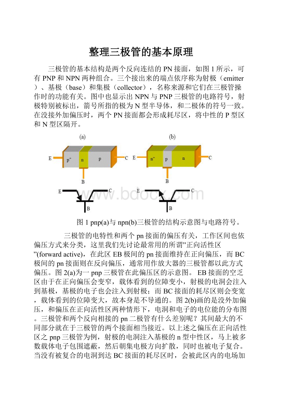 整理三极管的基本原理文档格式.docx