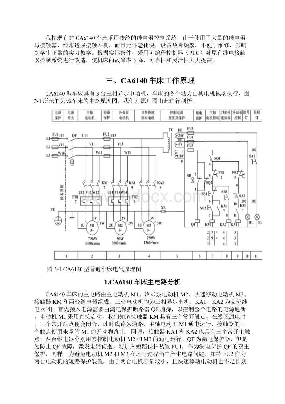 CA6140车床的PLC改造设计说明.docx_第3页