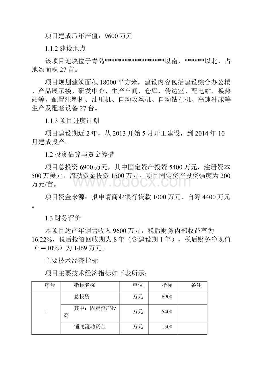 青岛高新区投资项目可行研究报告.docx_第2页