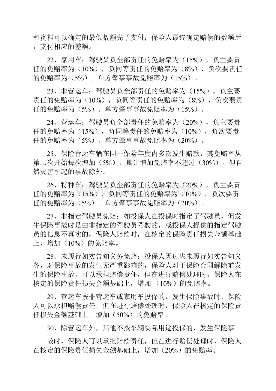 53926263608车险中级核保考试参考题库14页要点文档格式.docx_第3页