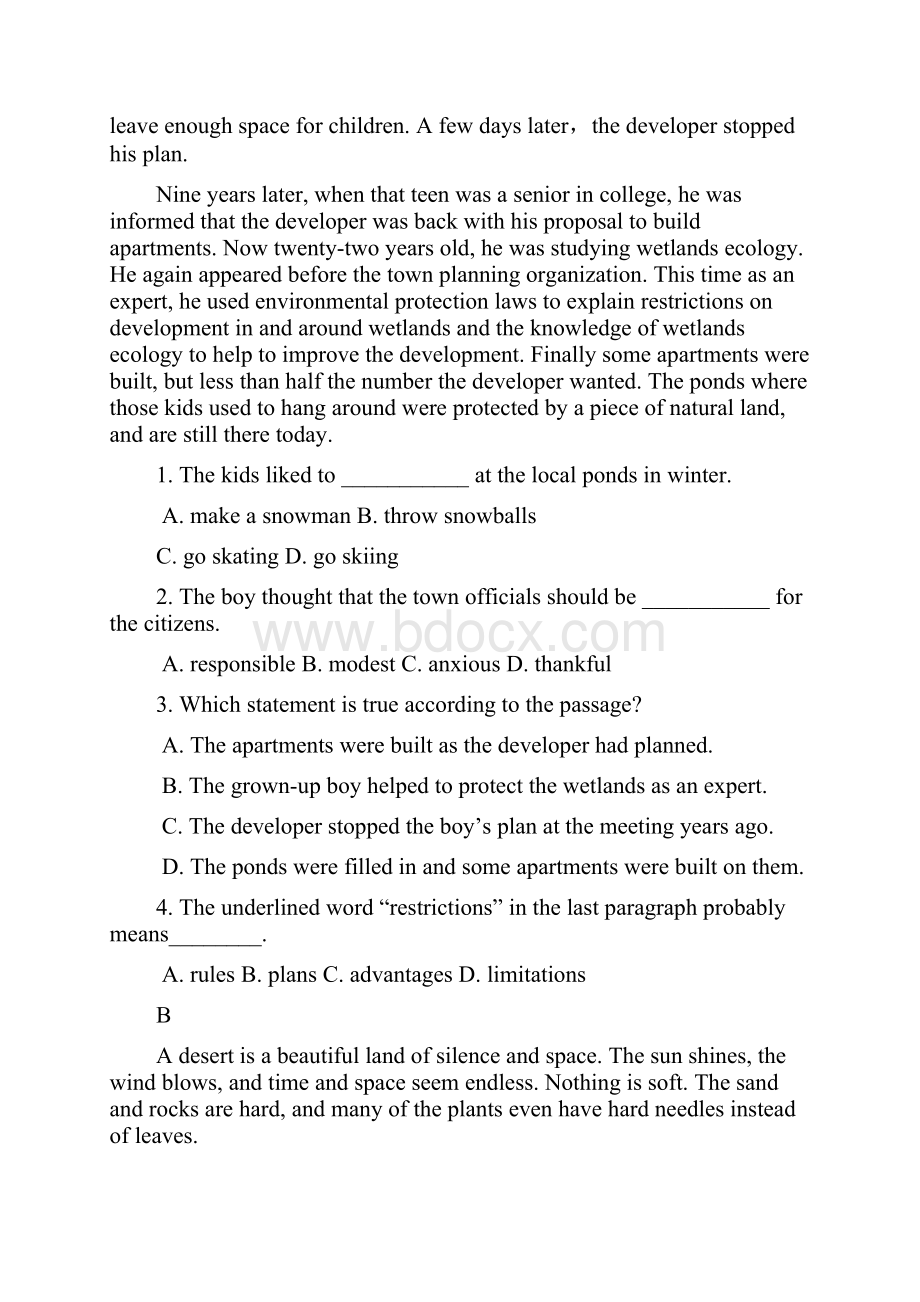 辽宁省大连市高二英语上学期期末考试试题.docx_第2页