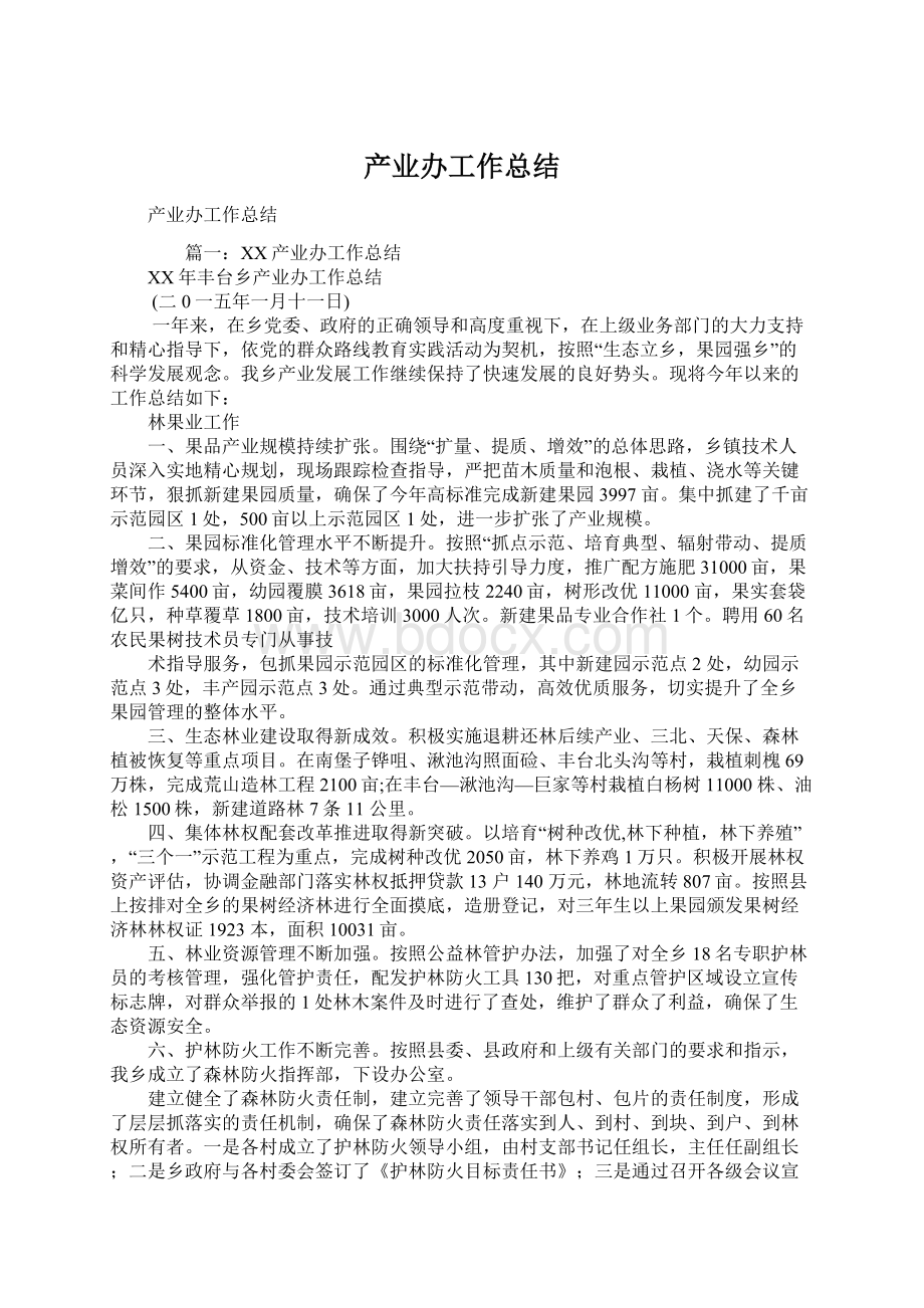 产业办工作总结文档格式.docx_第1页