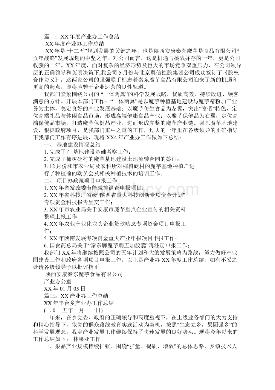 产业办工作总结文档格式.docx_第3页