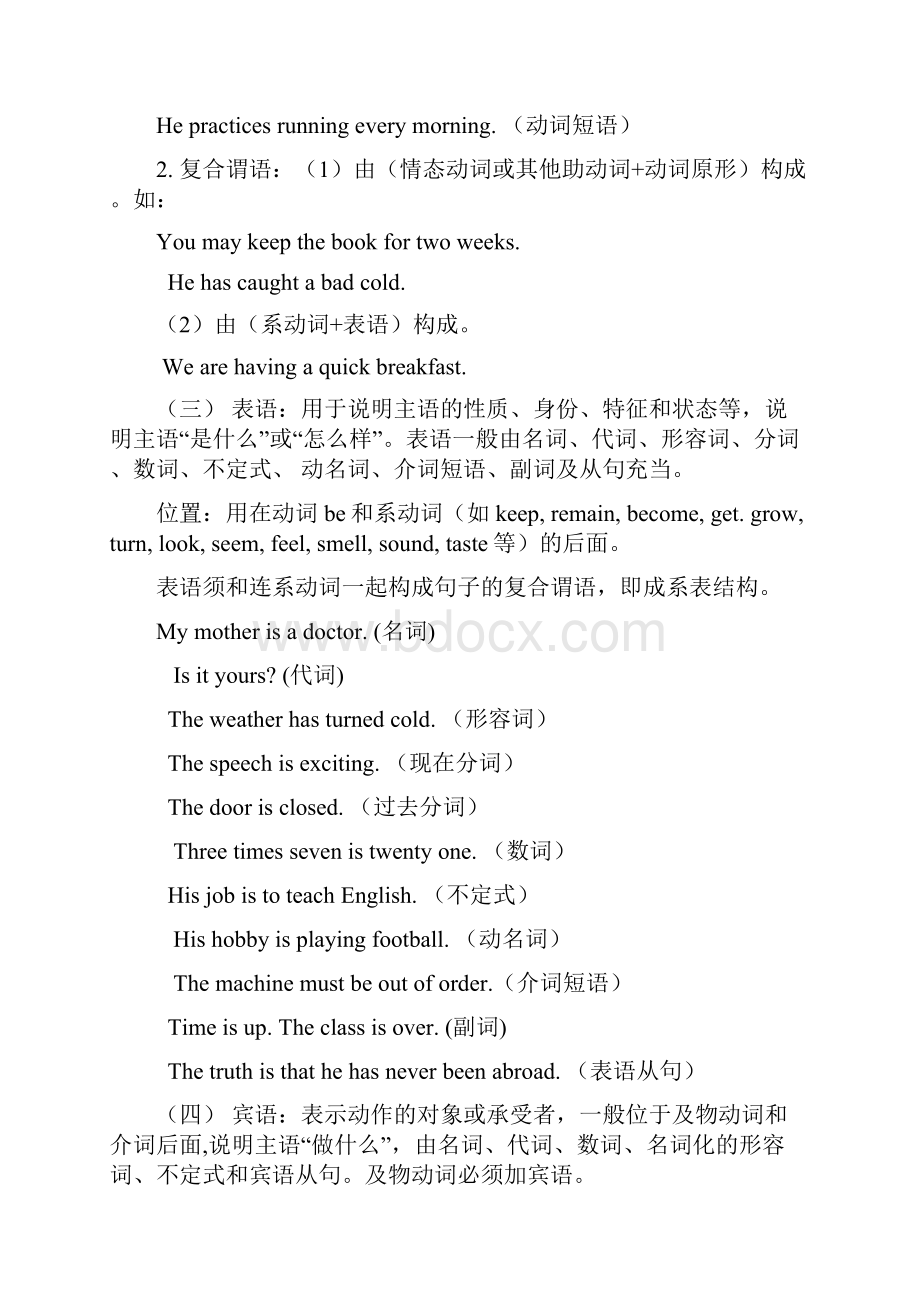 最新初中中考句子成分详解及练习Word格式.docx_第2页