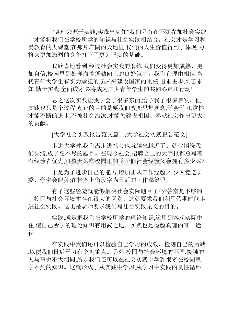 大学社会实践报告范文6篇Word格式文档下载.docx_第3页