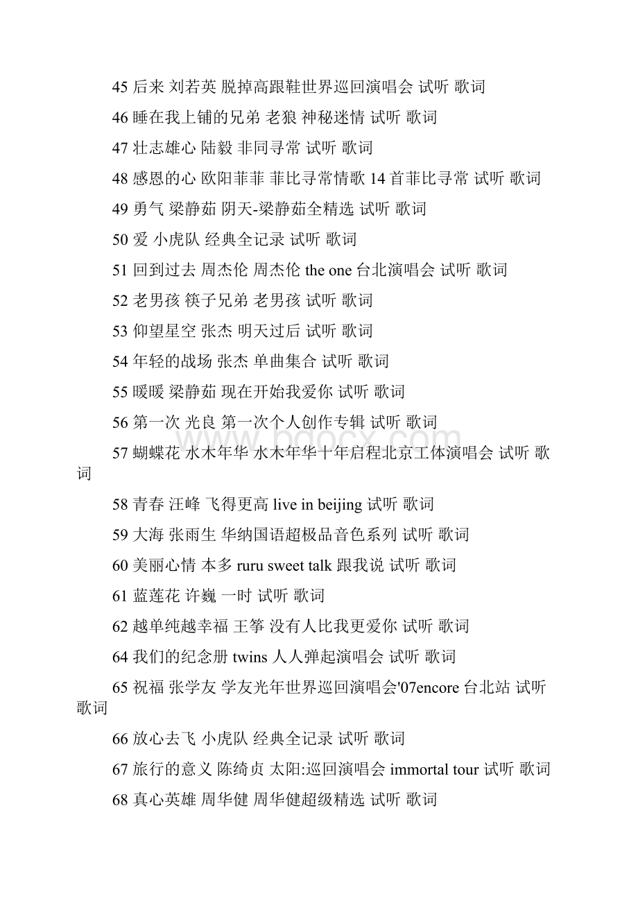 校园励志歌曲大全.docx_第3页