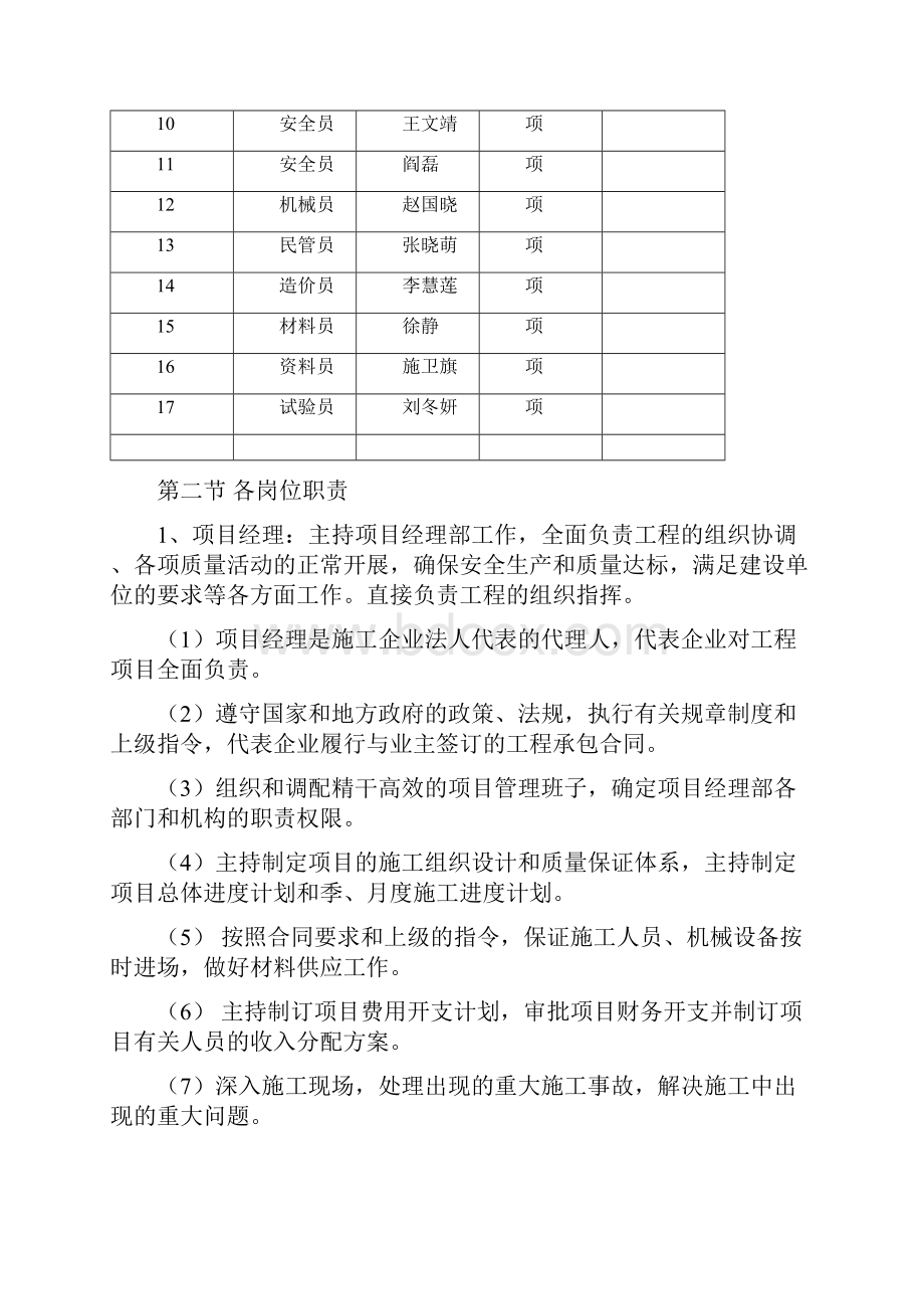 项目管理班子主要人员配置情况Word格式文档下载.docx_第3页