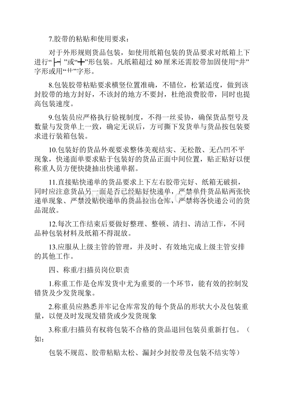 仓储岗位职责文档格式.docx_第3页