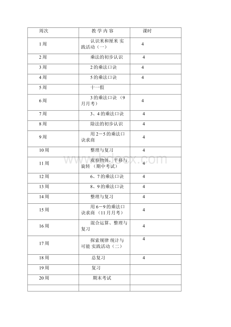 精品北京版小学二年级上册数学教案2.docx_第2页