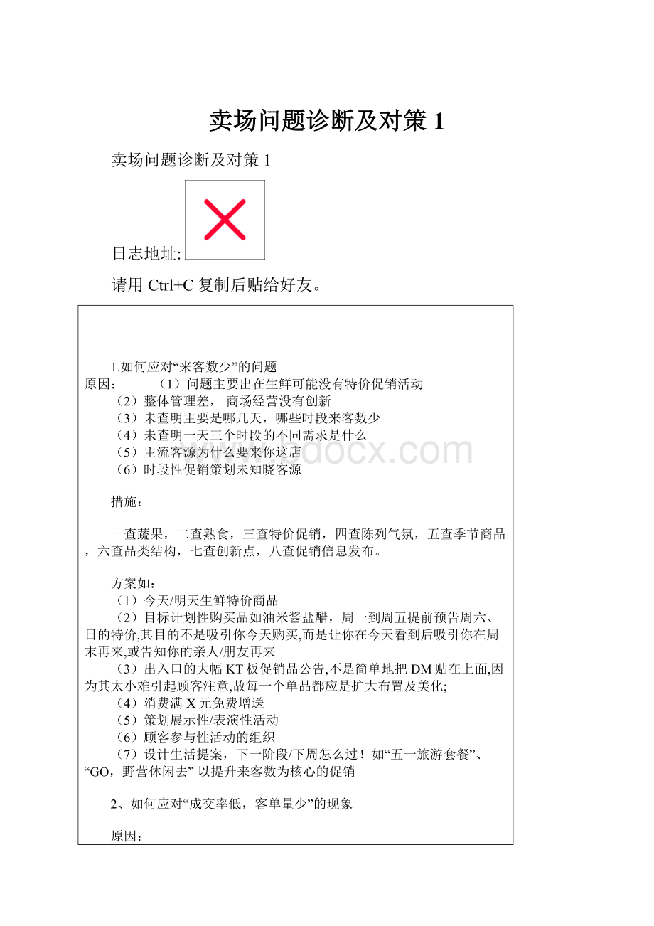 卖场问题诊断及对策 1.docx