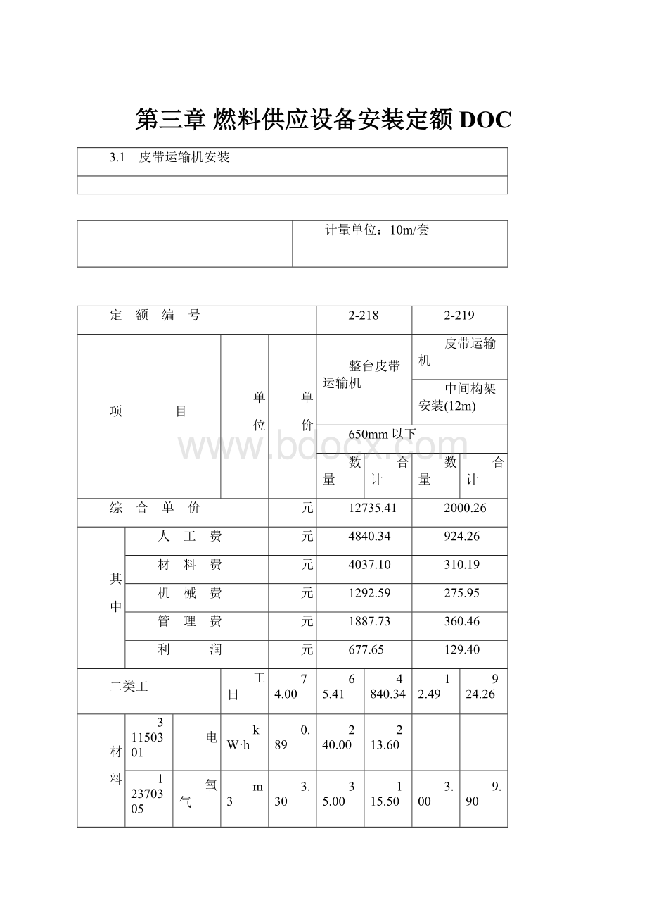 第三章 燃料供应设备安装定额DOCWord下载.docx