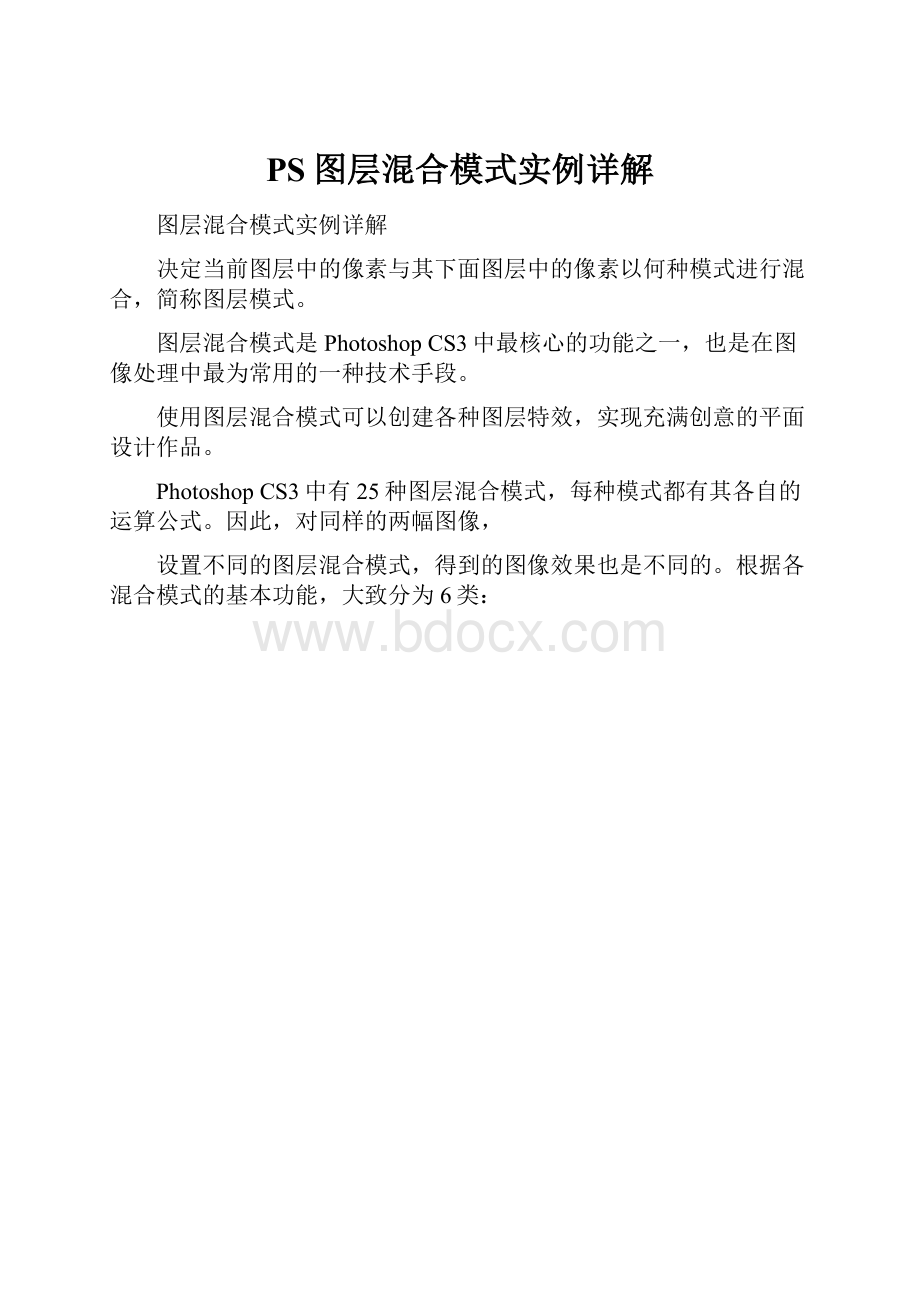 PS图层混合模式实例详解Word格式.docx