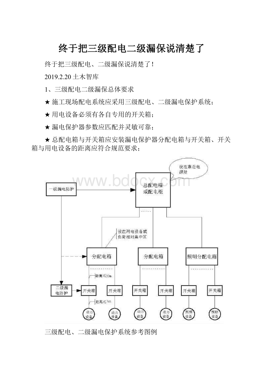 终于把三级配电二级漏保说清楚了Word下载.docx_第1页