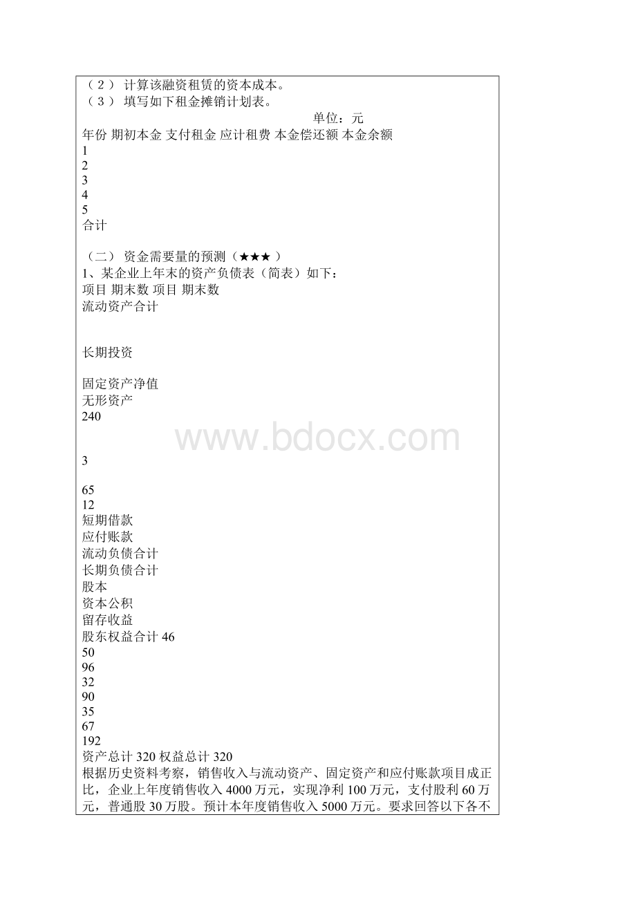 会计职称中级财务管理重点掌握的主观题.docx_第3页