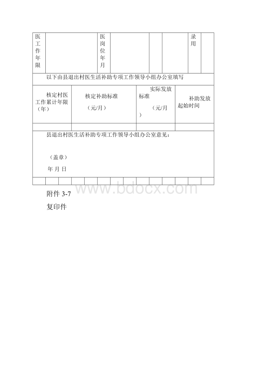 退出村医生活补助身份和工作年限认定及补助发放表格式样.docx_第3页