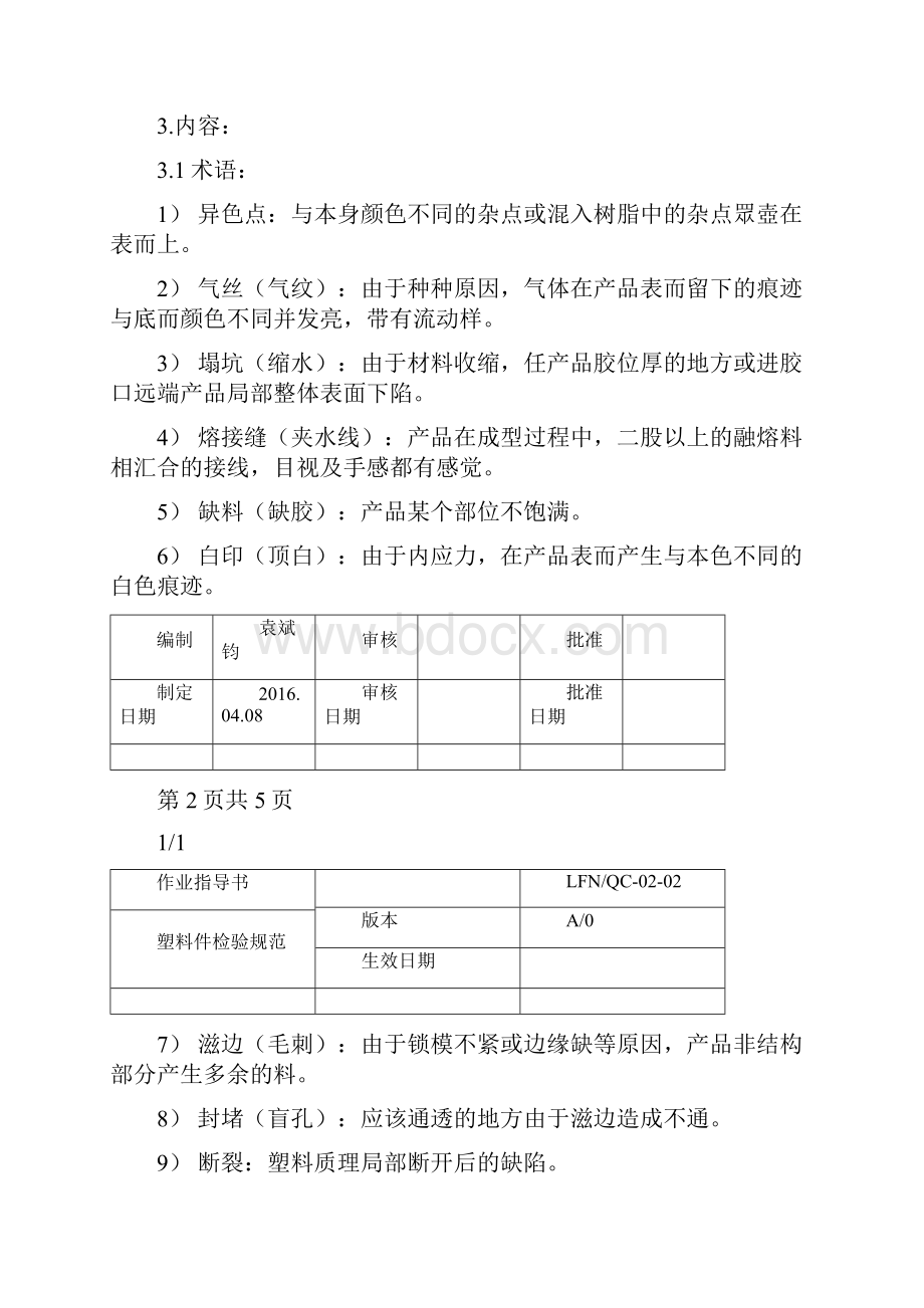 iQC塑料件检验行业标准.docx_第2页