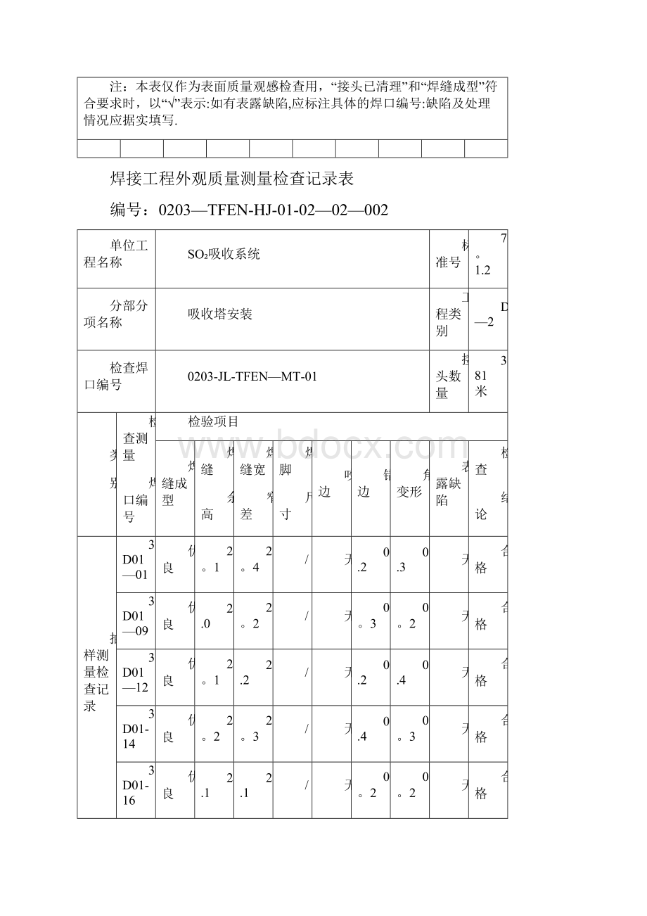 焊接质量检查验收表范本.docx_第3页