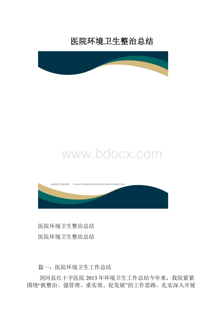 医院环境卫生整治总结.docx_第1页