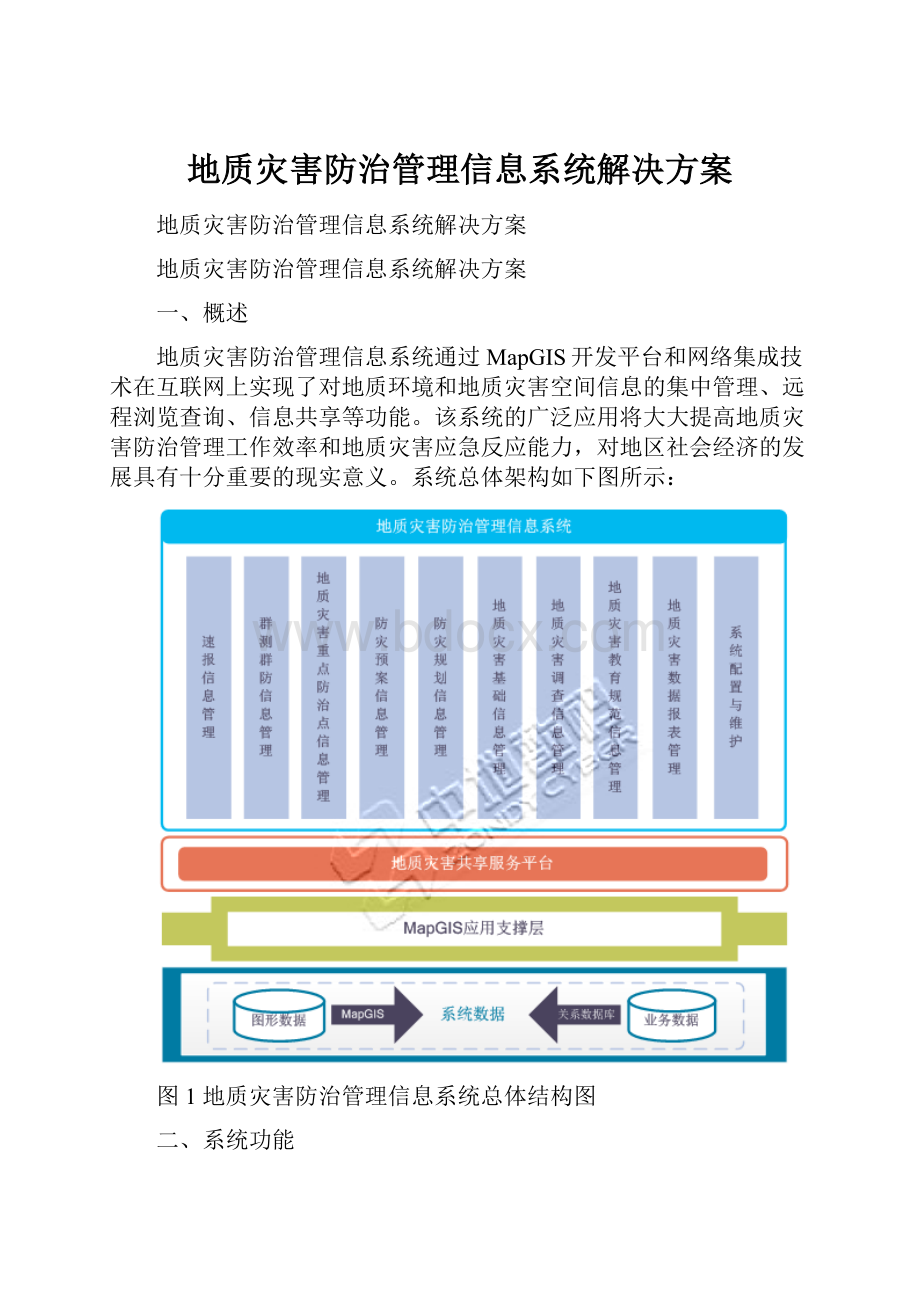 地质灾害防治管理信息系统解决方案.docx