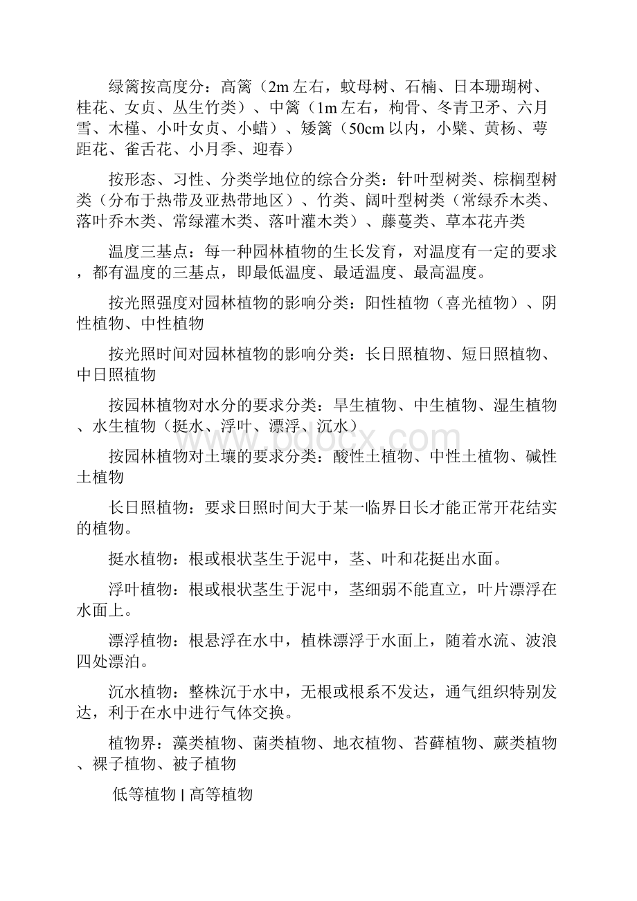 重庆二级风景园林师植物分解Word文档格式.docx_第2页