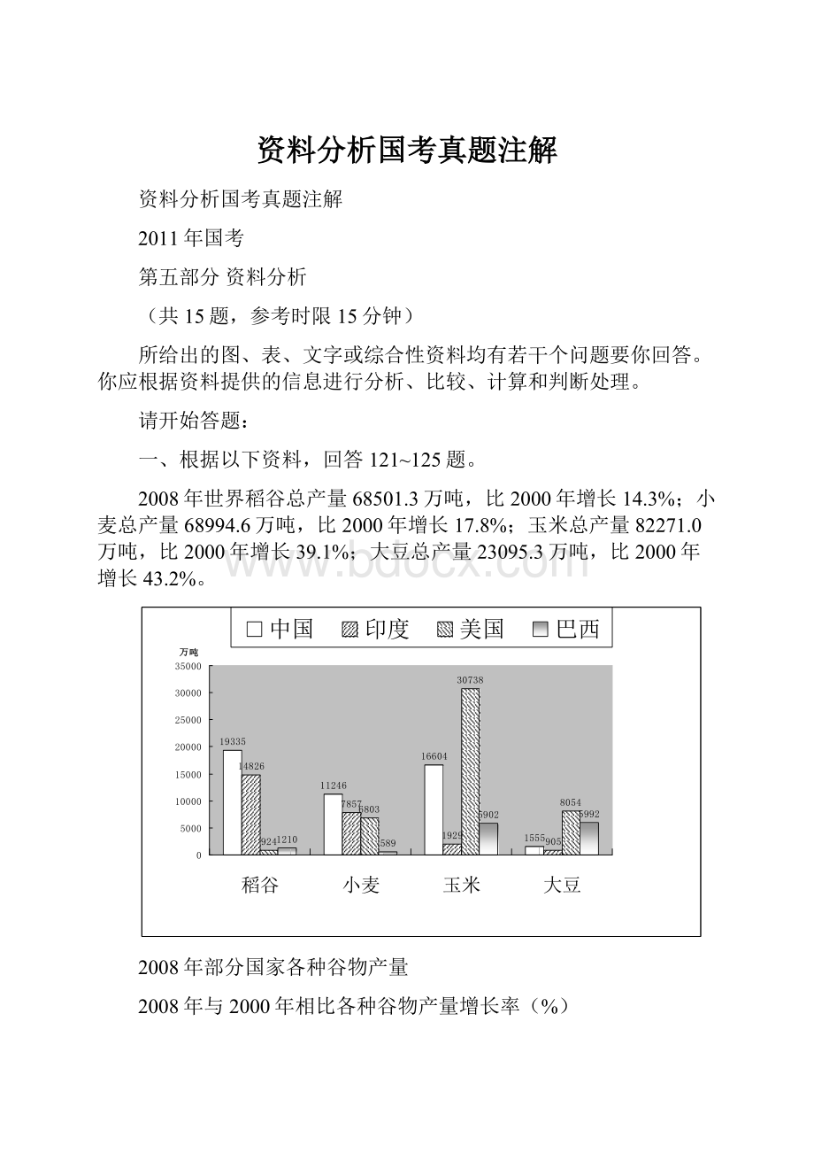 资料分析国考真题注解.docx