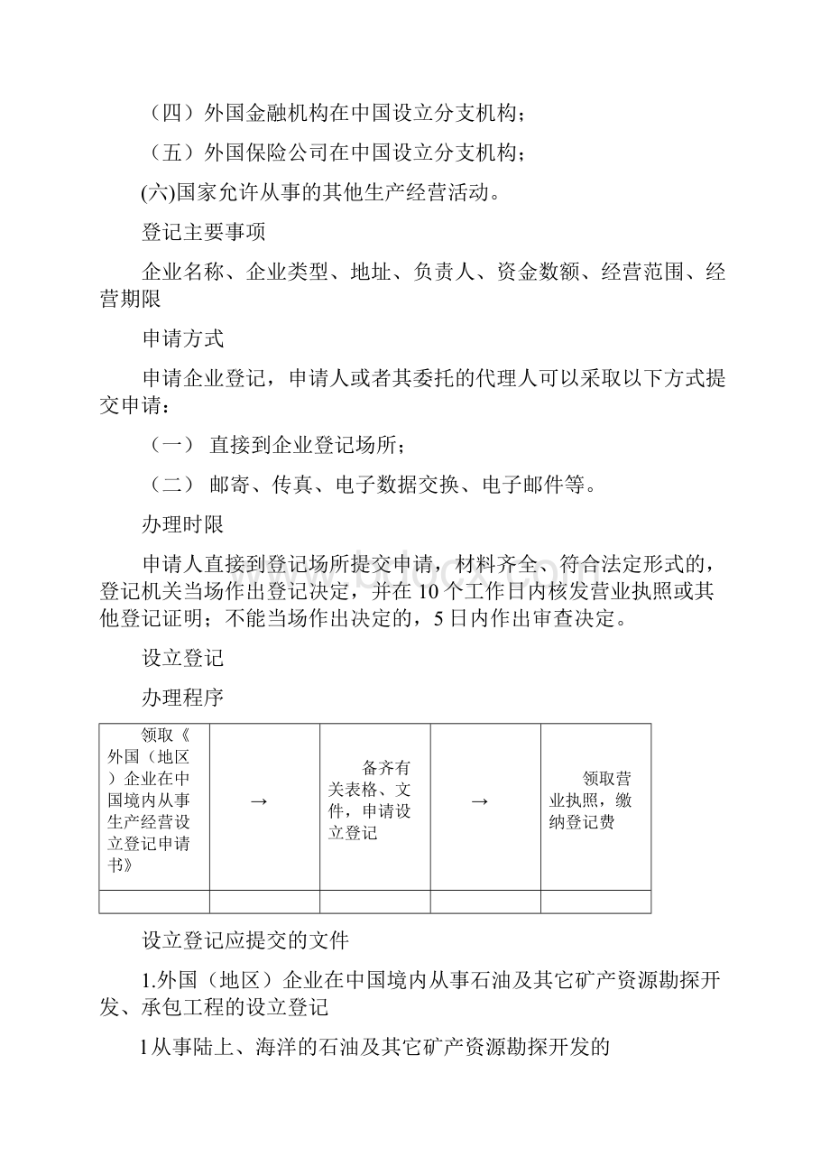 外国地区企业在中国境内从事生产经营活动登记指南.docx_第2页
